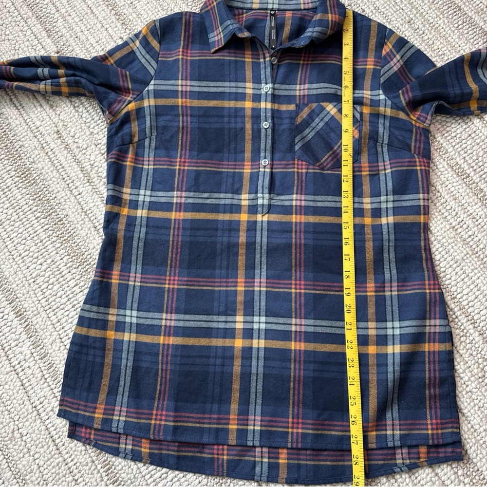 Kuhl Women's Flannel Tunic Ferrata Button Shirt Long Sleeve Copper 8500 Size Med - Picture 10 of 15
